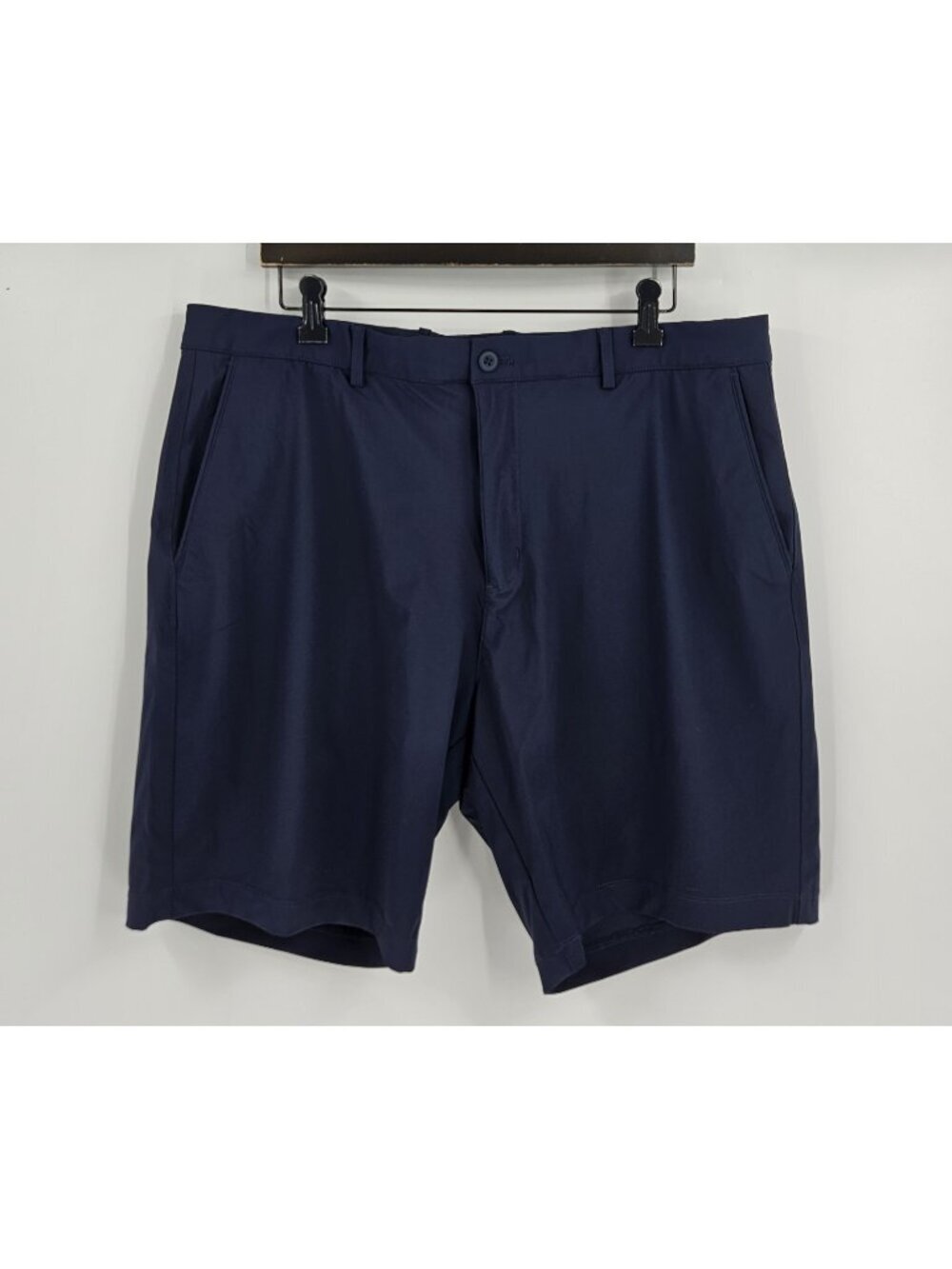 Greg Norman Men's 38 Navy Stretch Golf Shorts Performance Flat Front Casual